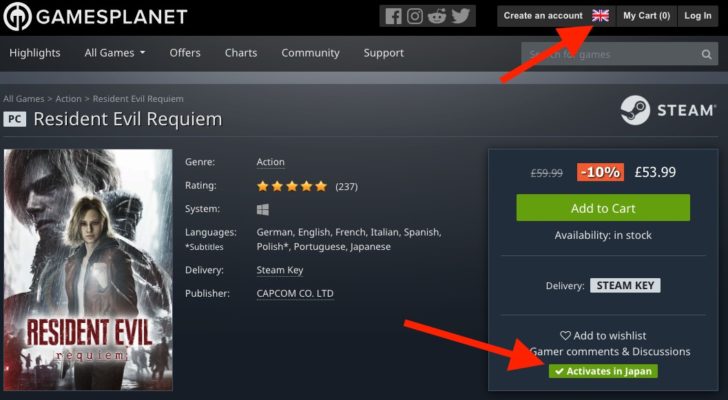 Gamesplanet(UK)での商品ページだと、Activates in Japan(日本からでも有効化可能)と明記されています。私もここから買いました(PayPalを利用)。右上の国旗マークがイギリスになっているか確認してください
